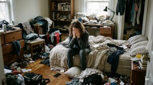 Home messy room anxiety